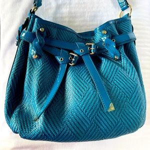 Bright blue Francesco Biasia large shoulder bag